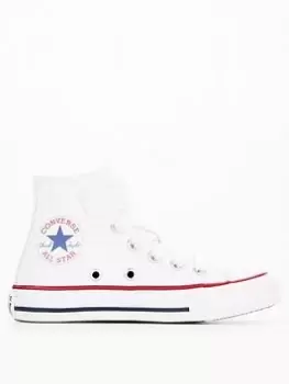 Image of Converse Chuck Taylor All Star 1v Easy-on Childrens Hi Top Trainers, White, Size 13