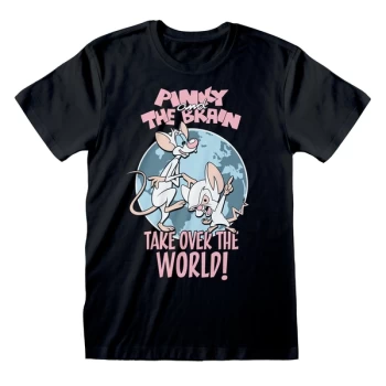 Image of Animaniacs - Take Over The World Unisex X-Large T-Shirt - Black