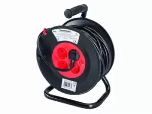 Image of Power Master 197277 European Type F Schuko Cable Reel 230V 16A 25m 4 CEE 7/4 Sockets