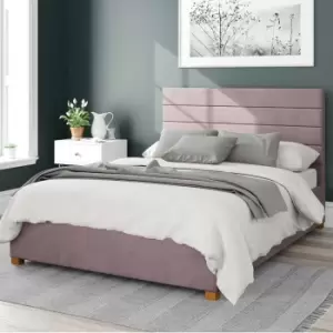 Image of Kelly Plush Velvet Ottoman Bed Frame Blush (Pink)