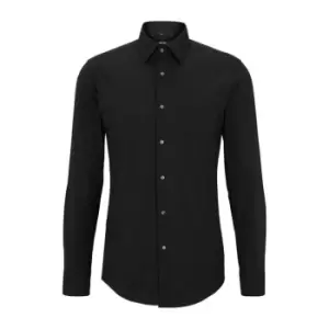 Image of Boss Hank Kent Long Sleeve Shirt - Black