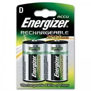Image of Energizer Accu 2500mAh D Rechargeable Batteries