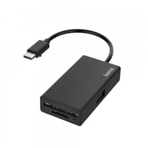 Image of Hama USB-C Hub/Card Reader, 3 Ports, USB-A, SD, microSD