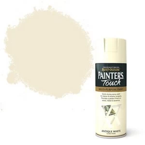 Image of Rust-Oleum Painter's touch Antique white Gloss Multi-surface Decorative spray Paint 400ml