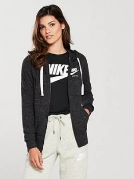 Image of Nike Nsw Gym Vintage Fz Hoodie Black Size S Women