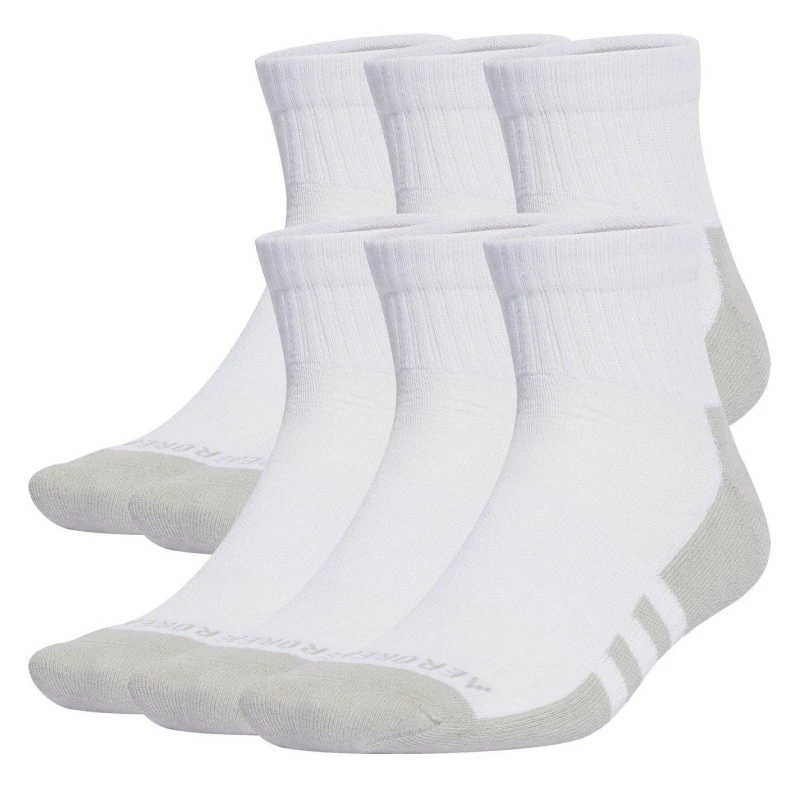 Image of adidas Aeroready Ankle 6 Pack Socks Junior - White White C8 - C13
