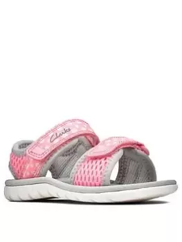 Image of Clarks Surfing Tide Toddler Sandal, Pink, Size 7 Younger