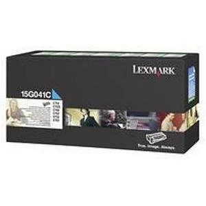 Image of Lexmark 15G041C Cyan Laser Toner Ink Cartridge