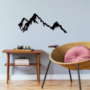 Image of Mountain Black Decorative Metal Wall Accessory