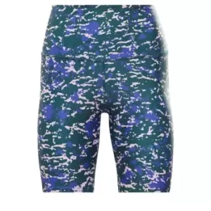 Image of Reebok Speckle Modern Safari Legging Shorts Womens - Green