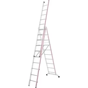 Image of Hymer 604730 Red Line Industrial Combination Ladder 3 x 10 	Tread