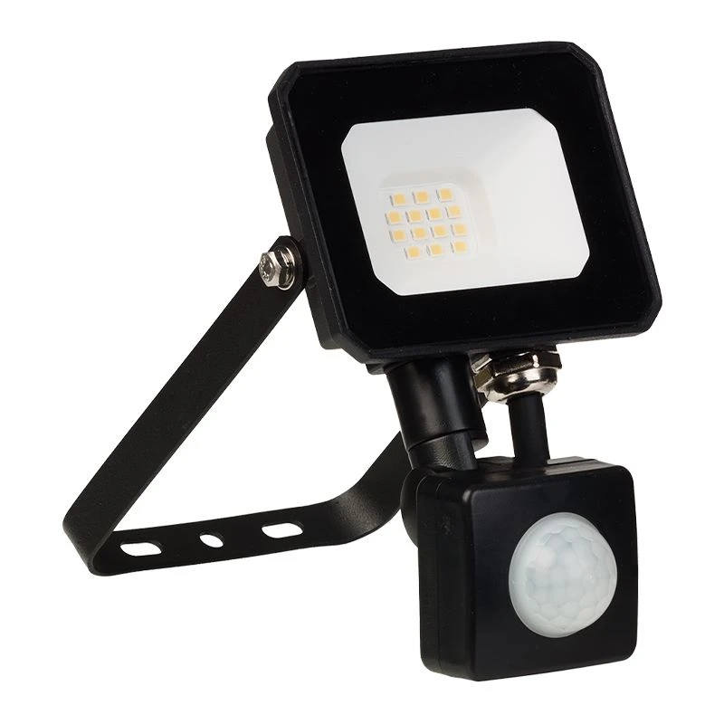 Image of Phoebe LED Floodlight 10W Atlas-Mini PIR Sensor Cool White IP65 Black