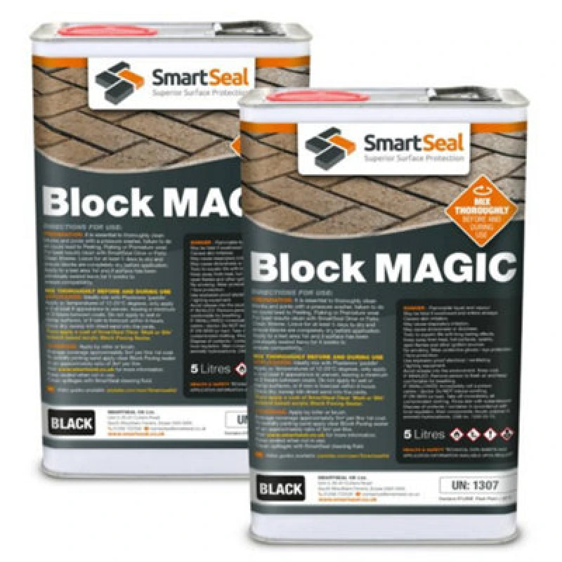 Image of Smartseal Block Magic, Black (2 X 5L) - Block Paving Sealer - Superior To Concrete Paint, Black 5.061E+12