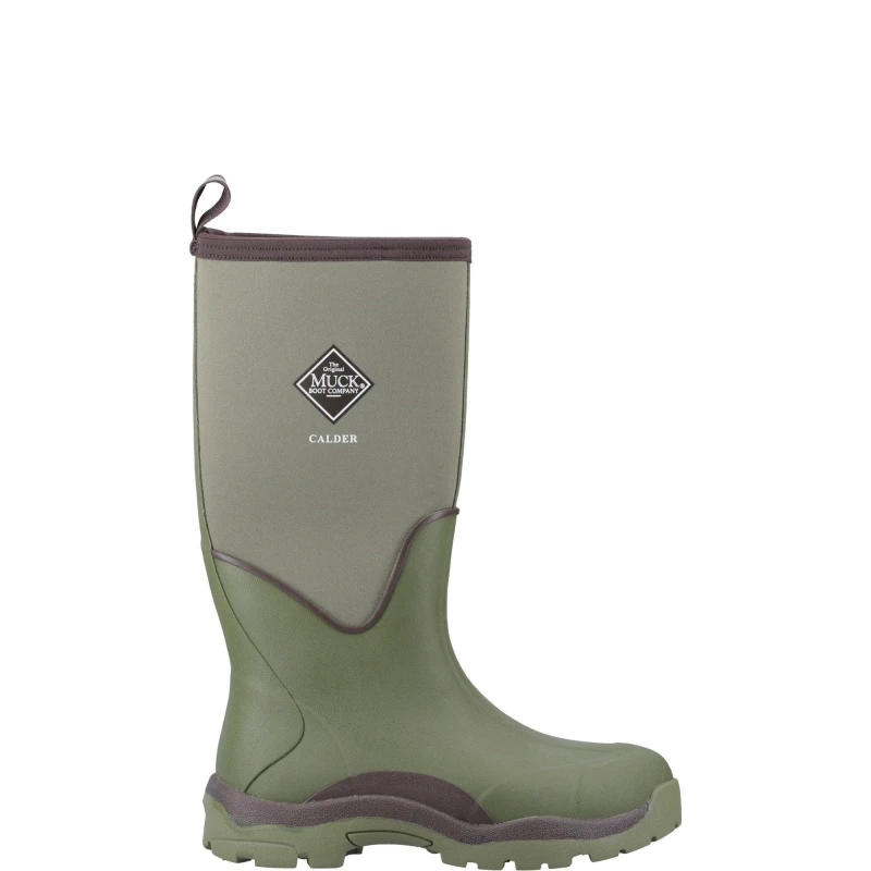 Image of Muck Boots Mens Calder Neoprene Wellington Boots UK Size 4 (EU 38) OLIVE MUC161-OLIVE-4