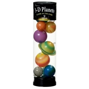 Image of 3-D Planets in a Tube Glow-in-the-Dark