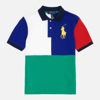 Image of Polo Ralph Lauren Boys' Colour Block Polo Shirt - Active Royal Multi - 8 Years
