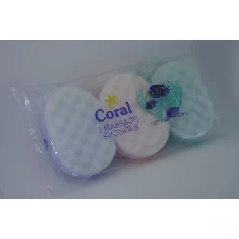 Image of Coral Massage Sponge Pack 3