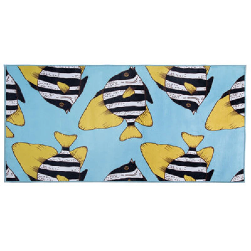 Image of Beliani Kids Rug Fizme Blue 80 X 140 Cm