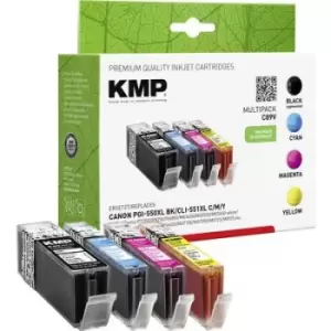 Image of KMP Ink replaced Canon PGI-550PGBK XL, CLI-551 C,M,Y XL Compatible Set CMYK C89V 1518,0050