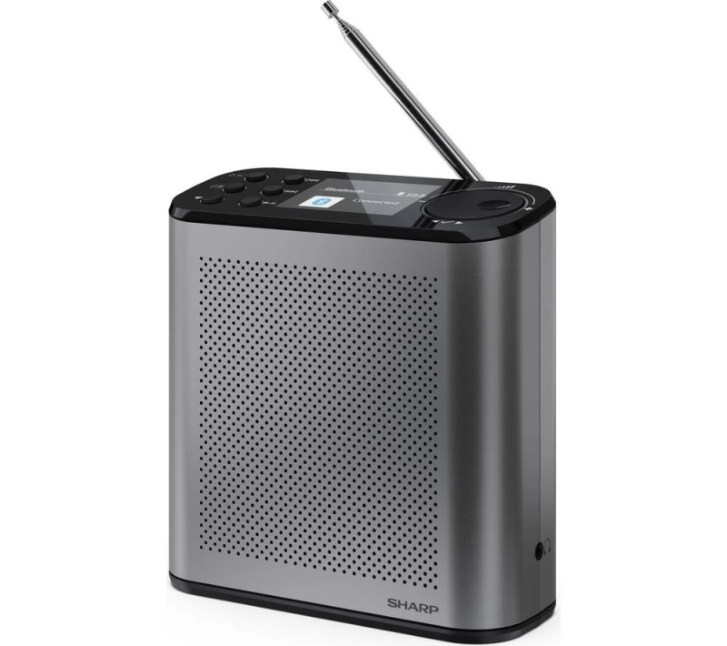 Image of Sharp Osaka DR-P530 Portable DAB Bluetooth Radio - Storm Grey, Silver/Grey 4974019204468