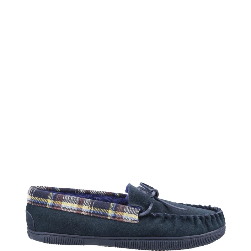 Image of Cotswold Sodbury Moccasin Slipper - Blue Blue 11