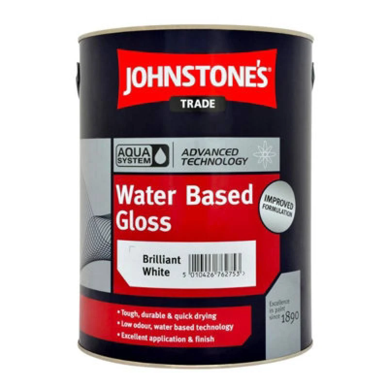 Image of Johnstone's Trade Johnstones Aqua Gloss Brilliant White 2.5L