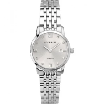 Image of Accurist White And Silver Watch - 8352