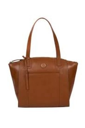 Image of Pure Luxuries London Vintage Dark Tan 'Jura' Leather Handbag