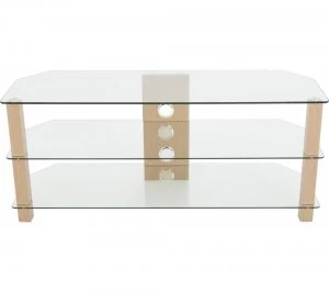 Image of AVF FS1250VALOC3 TV Stand - Glass and Oak