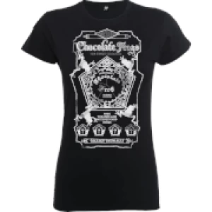 Image of Harry Potter Honeydukes Mono Chocolate Frogs Womens Black T-Shirt - L - Black