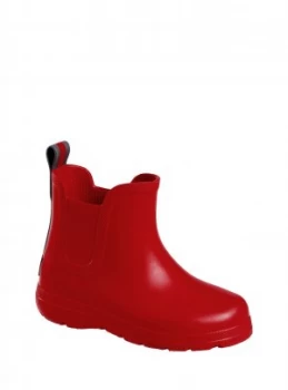 Image of Red Cirrus Kids Chelsea Rain Boot - 12-13 Infant