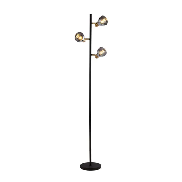 Image of Searchlight Westminster 3 Light Floor Lamp - Black