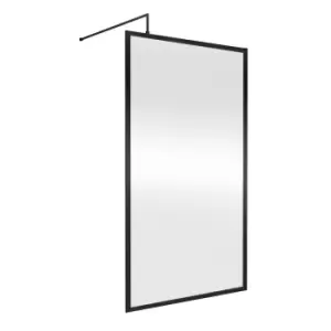Image of Nuie Full Outer Frame Wetroom Screen 1850x1100x8mm - Matt Black