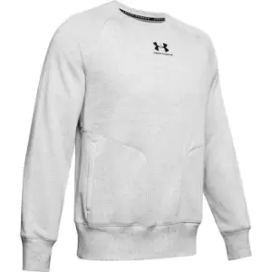 Image of Under Armour Armour Speckled Fleece Crew Sweater Mens - White