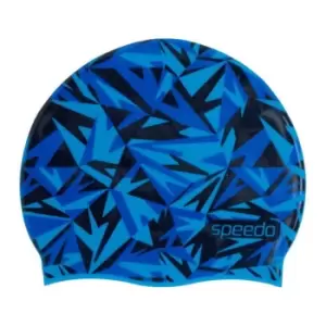 Image of Speedo Silicone Cap Juniors - Blue