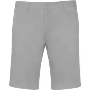 Image of Kariban Mens Chino Bermuda Shorts (M) (Fine Grey)