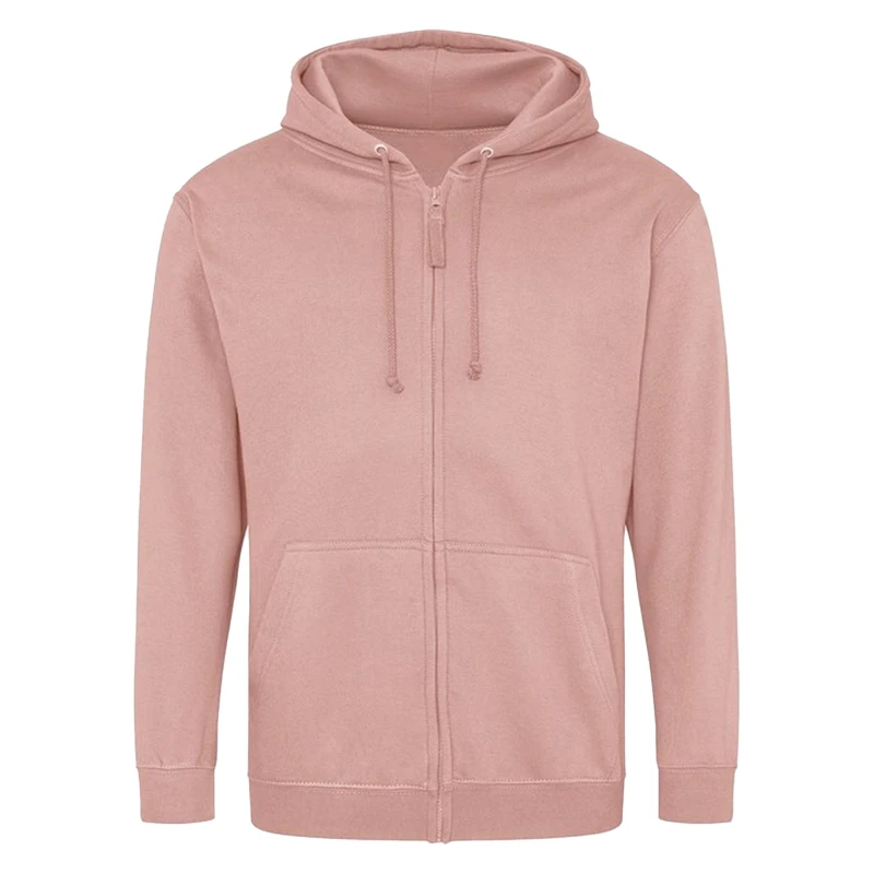 Image of AWDis AWDis Men Full Zip Hoodie in Dusty Pink Size: X-Large Dusty Pink XL Male 5063238623033