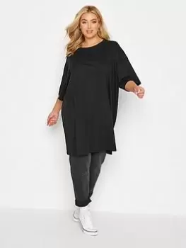 Image of Yours Oversized Tunic. Black, Size 30-32, Women