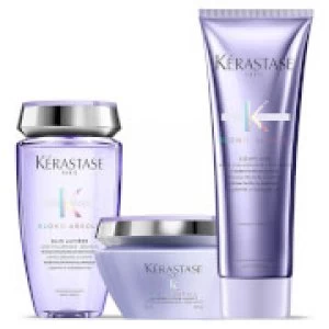 Image of Kerastase Blond Absolu Lumiere Shampoo, Conditioner and Masque Trio