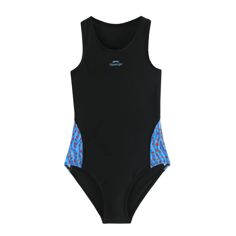 Image of Slazenger Splice Racerback Swimsuit Junior - Black S