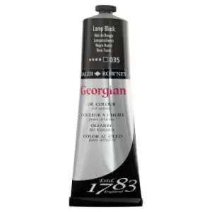 Image of Daler Rowney 111225035 Georgian Oil 225ml Lamp Black