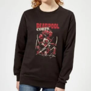 Image of Marvel Deadpool Family Corps Womens Sweatshirt - Black