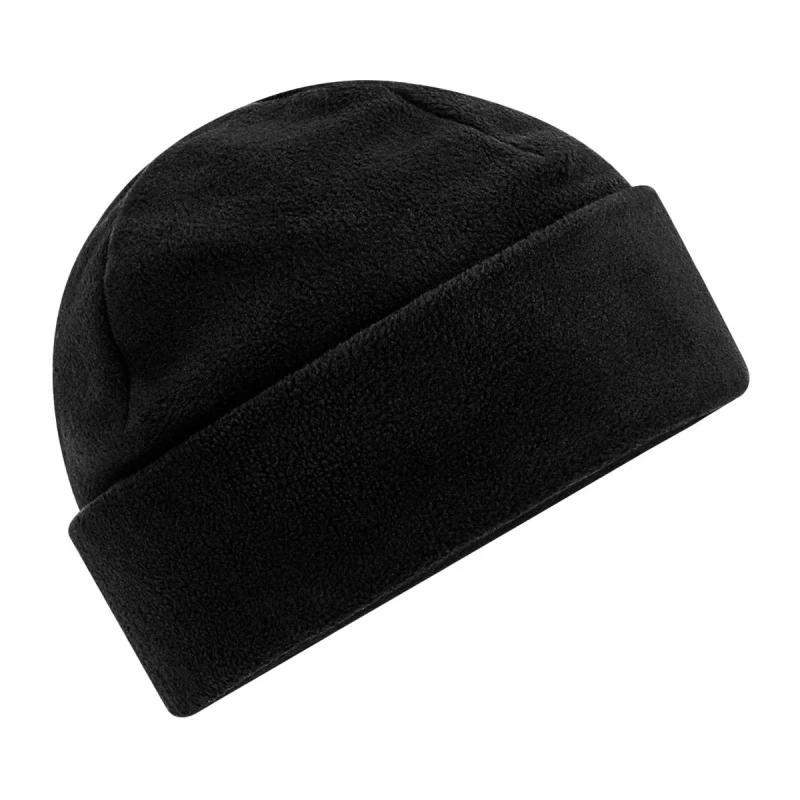 Image of Beechfield Beechfield Men Cuffed Fleece Beanie in Black One Size Male 5059958666795
