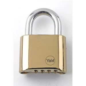 Image of Yale Combination Brass Padlock 50mm