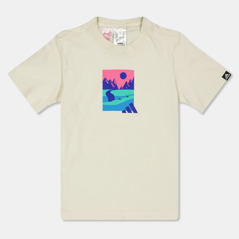 Image of adidas Logo T Shirt Junior Regular Fit T-Shirts 7-8 Years Multi 59526282175