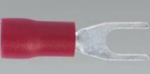 Image of Genuine SEALEY RT13 Easy-Entry Fork Terminal Ø3.7mm (4BA) Red Pack of 100