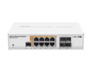 Image of Mikrotik CRS112-8P-4S-IN network switch Gigabit Ethernet (10/100/1000) Power over Ethernet (PoE) White (CRS112-8P-4S-IN)