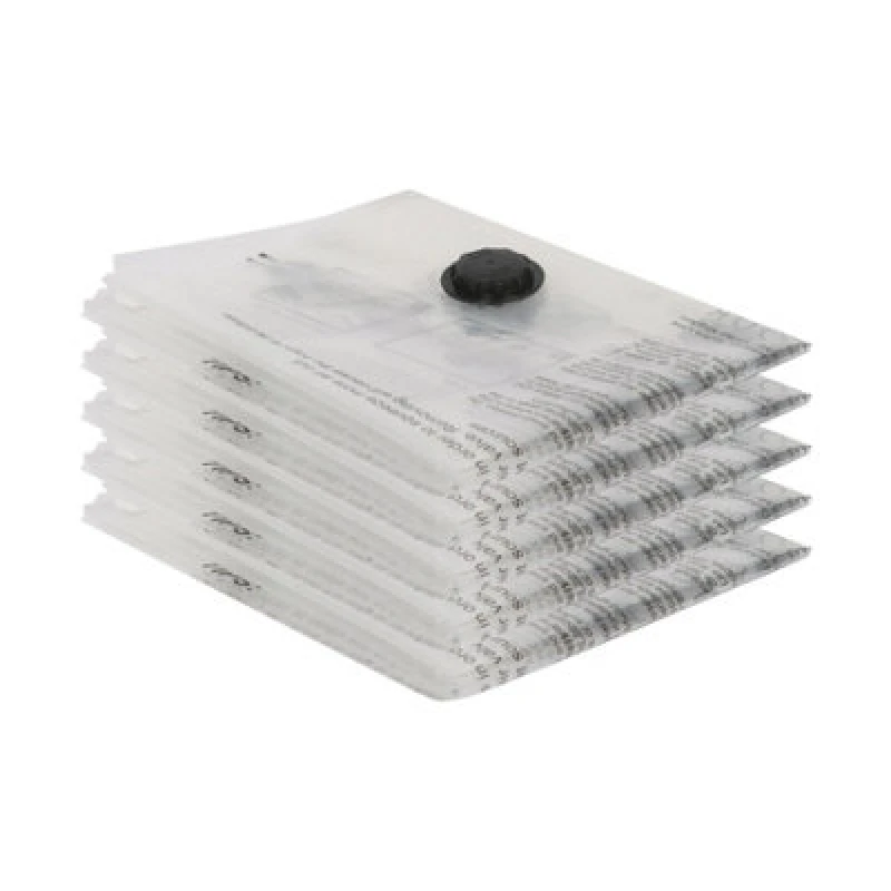 Image of Harbour Housewares 5X Vacuum Storage Bags - M (50 X 70Cm) - Reusable Clothes Suction Space Saver Organiser Zip Lock Luggage Bag
