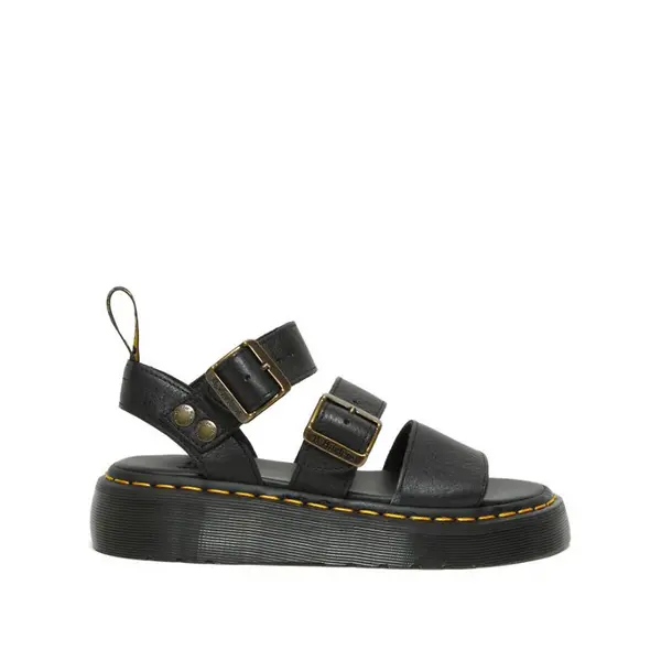 Image of Gryphon Quad Platform Sandals in Pisa Leather