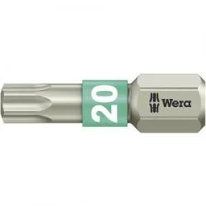 Image of Torx bit T 20 Wera 38671 TS TX 20 X 25 MM Stainless steel